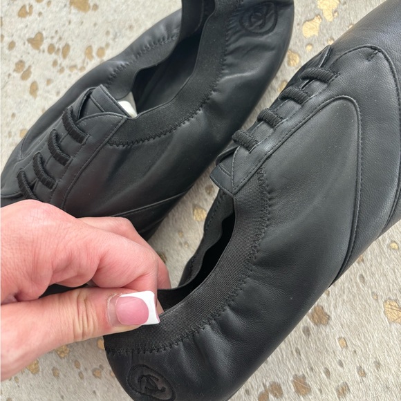 Authentic Chanel leather slip loafers with ballet round toe Size:42/ 12 $200 - Picture 3 of 4